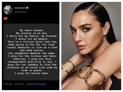 Gal Gadot under fire for calling an end to Israel-Palestine conflict; fans defend actress's appeal for 'peace'