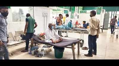 No beds available at Jind govt hosp, patients come with charpais