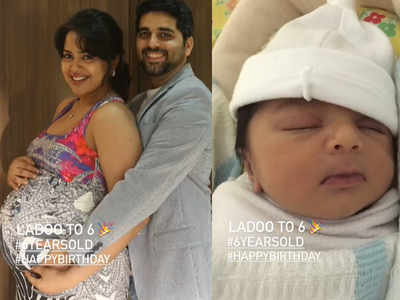 Pregnant Sameera Reddy shares ADORABLE PICS & VIDEOS from her baby