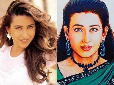 Fan captures Karisma Kapoor’s different looks and leaves the actress impressed with the artwork – watch video