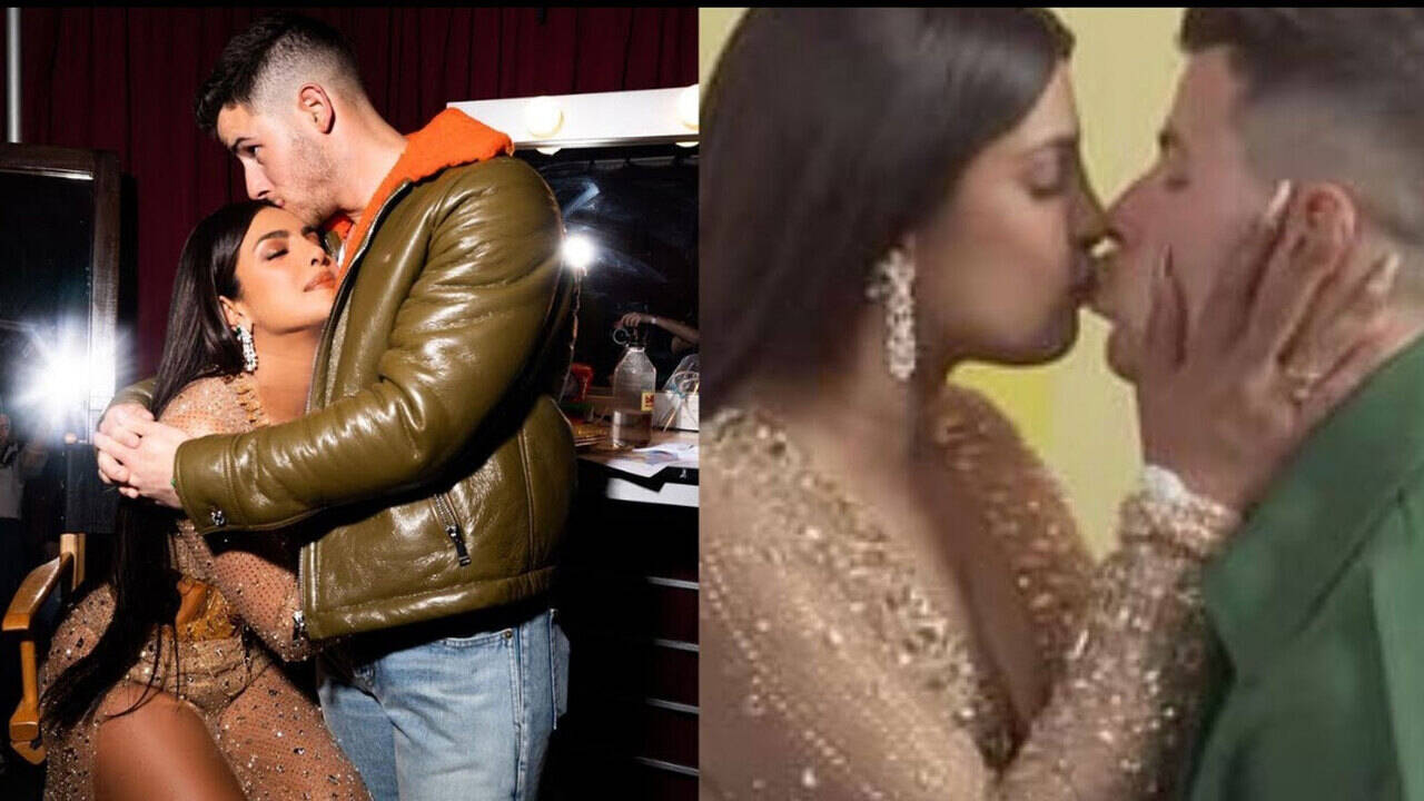 Priyanka Chopra and Nick Jonas kiss on Billboard Music Awards red carpet  goes viral | Hindi Movie News - Bollywood - Times of India