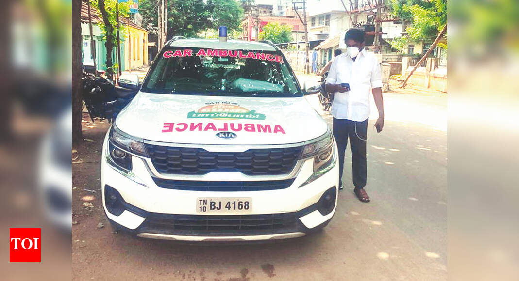 Congress leader converts car into ambulance in Tamil Nadu Trichy News
