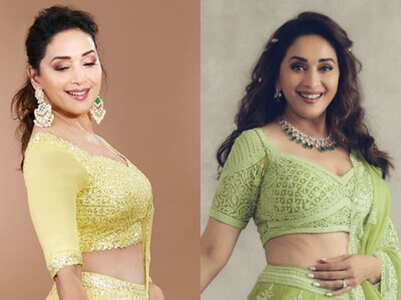 Prettiest lehengas worn by Madhuri Dixit