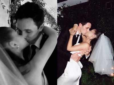 Ariana Grande shares pictures from her wedding with Dalton Gomez