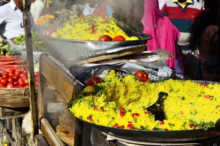 Poha at Jain Nashta