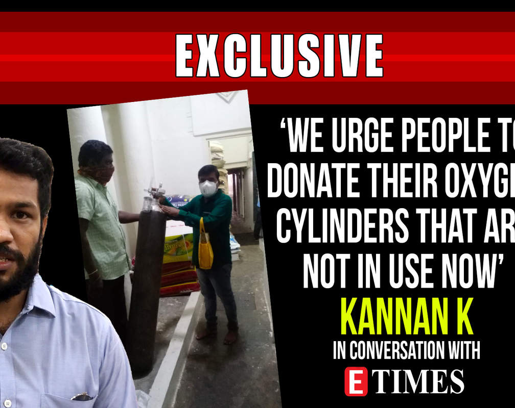 
We want to create awareness about donating oxygen cylinders: Kannan K
