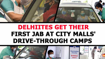 Delhiites get their first jab at city malls' drive-through camps