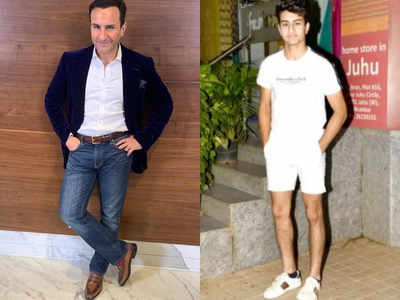 Saif Ali Khan prefers formal shoes but son Ibrahim Ali Khan loves white sneakers