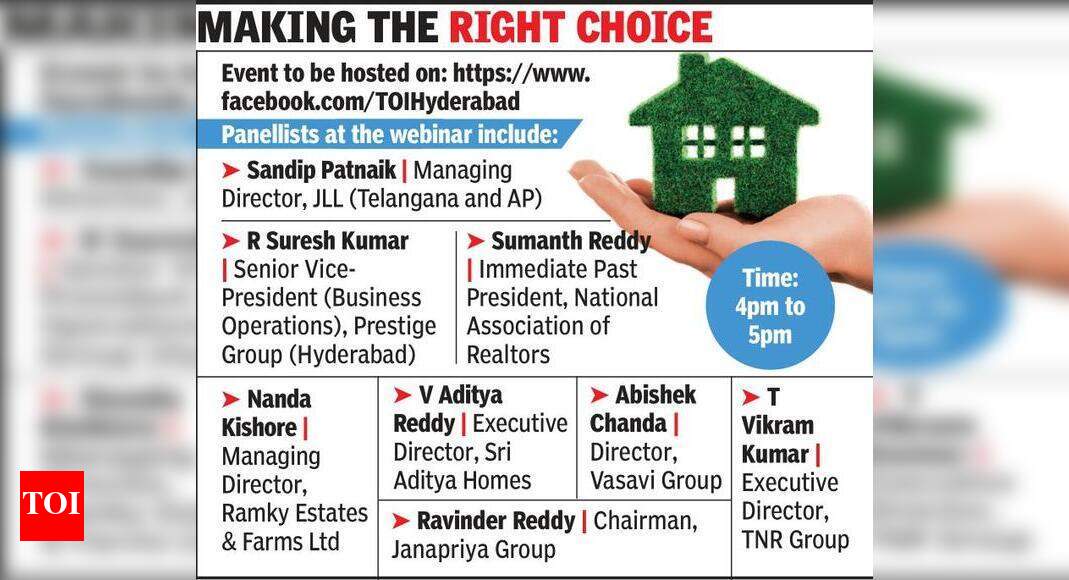TOI to host online event on real estate sector today Hyderabad News Times of India