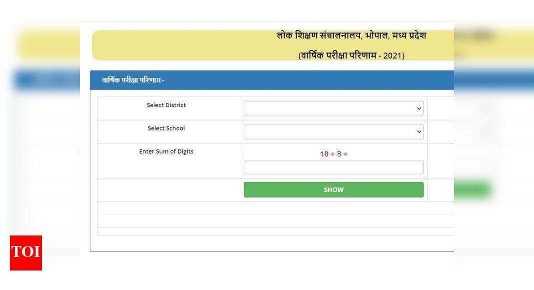 Mp Board Result 21 For Classes 9th And 11th Declared Here S Direct Link Times Of India News Azi