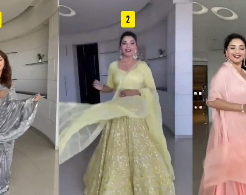 
Madhuri Dixit takes the outfit change challenge, looks gorgeous in ethnic outfits
