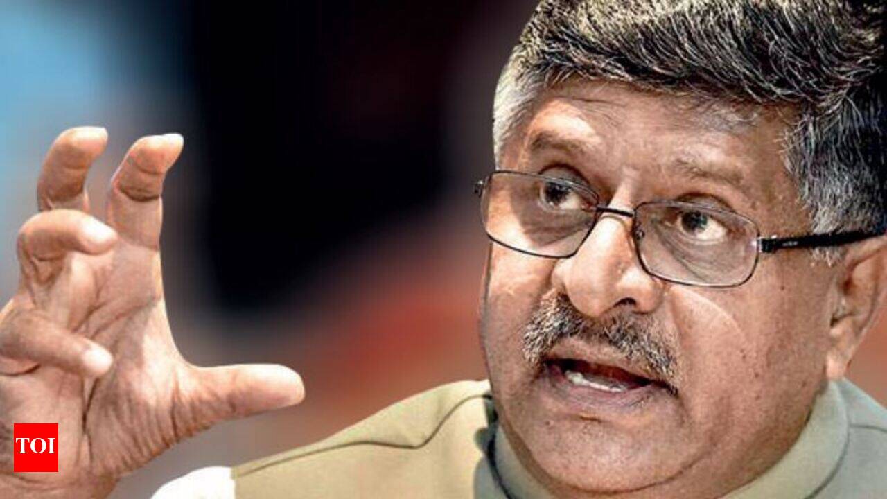 New IT Rules protect rights of users, were framed because social media  giants failed to do so: IT and law minister Ravi Shankar Prasad | India  News - Times of India