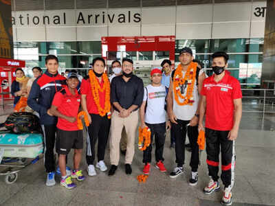 Asian championships medal winner boxers felicitated at IGI on return