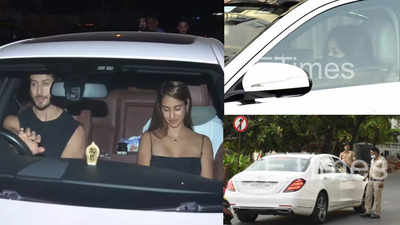 Police stop Disha Patani and Tiger Shroff's car as they go on a drive