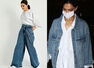 Oversized denims are a hit this season