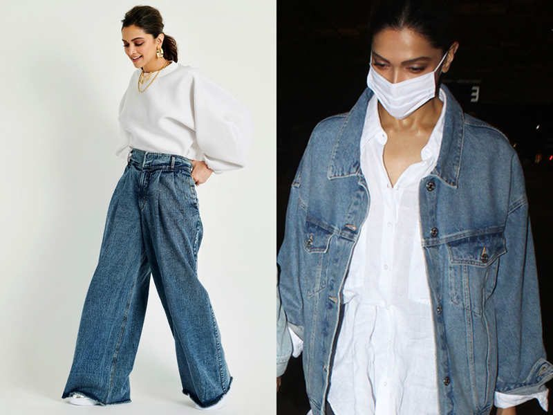 Oversized denims are a hit this season