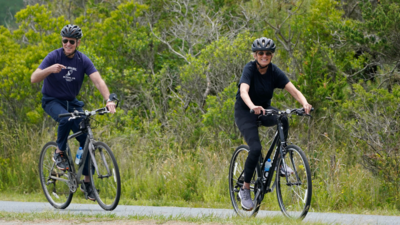 Bidens mark first lady's birthday with leisurely bike ride