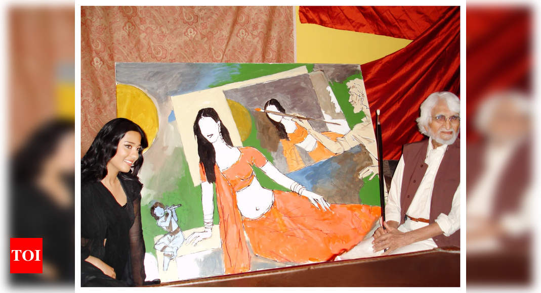 When MF Hussain live painted Amrita Rao