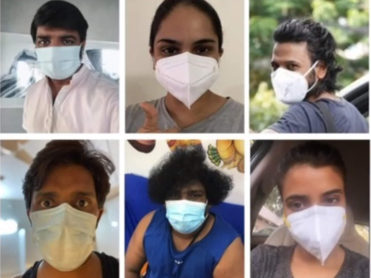 Kollywood celebs show how not to wear a mask | Tamil Movie News - Times of India