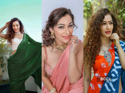 Taarak Mehta Ka Ooltah Chashmah actress Sunayana Fozdar's stylish saree looks; see pics
