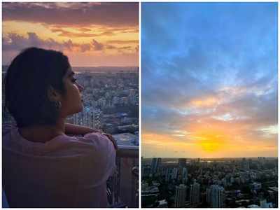 Photos: Janhvi Kapoor gives a glimpse of the stunning view of the sunset from her balcony