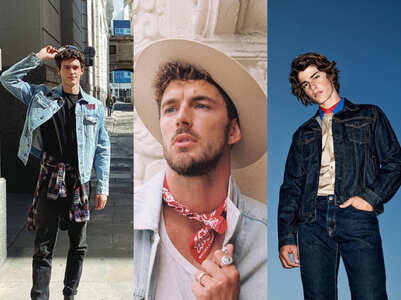 Models show how to style denim jackets