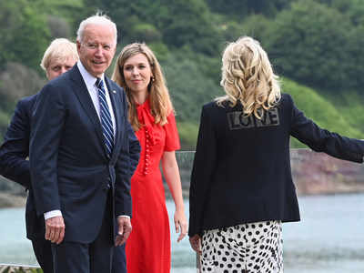Message in a jacket: Jill Biden offers 'love' during UK trip