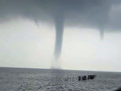 A tornado formed on the Hooghly near Sagar Island on Thursday. The swirling column of water lasted for more than half-an-hour and led to a panic when it started approaching the coast. According to meteorologists, tornadoes usually form when there is a cyclonic circulation in the offing and a lot of moisture in the air. It is helped by warm, humid air colliding with cold, dry air. The denser cold air is pushed over the warm air, usually producing thunderstorms. The warm air rises through the colder air, causing an updraft. Thursday's tornado at Sagar was helped by the presence of moisture in the air which is plenty since monsoon is about to hit the state. “In meteorology, these are called water sprouts. They usually happen at the time when a depression is forming,” said RMC director GK Das.