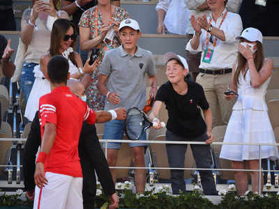 WATCH: Novak Djokovic gifts French Open title-winning racquet to the boy who was 'coaching' him