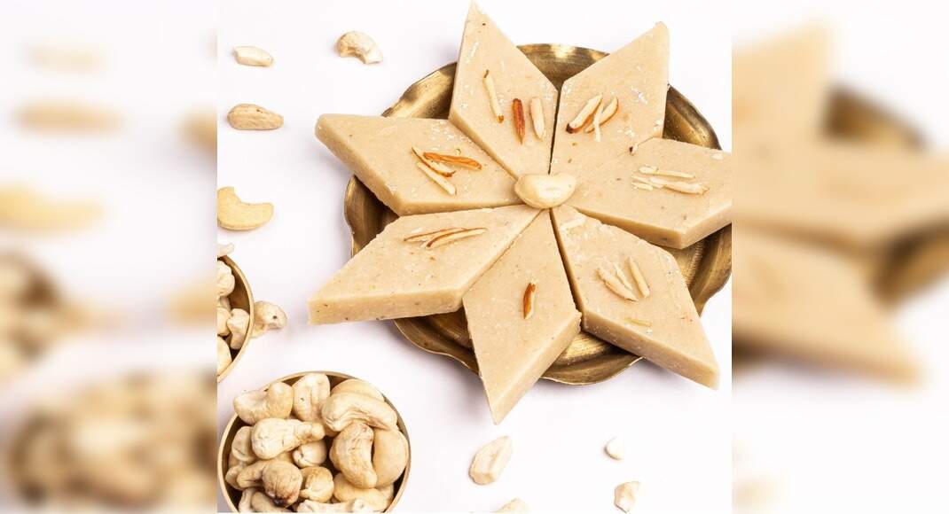 Cashew Barfi Recipe How to Make Cashew Barfi Recipe Homemade Cashew