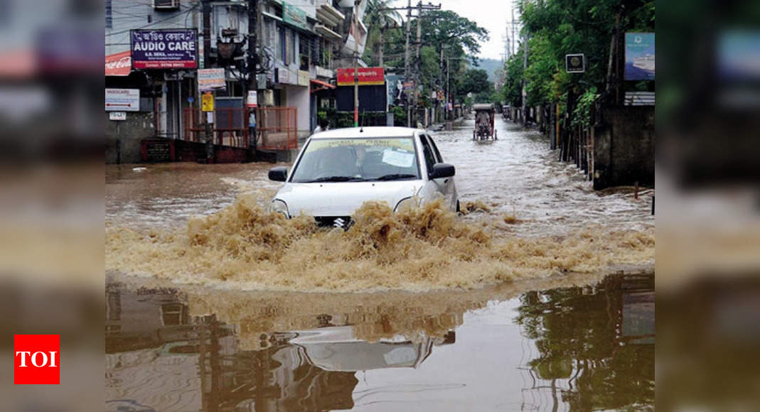 Heavy rainfall leaves several parts of Guwahati waterlogged | Guwahati ...