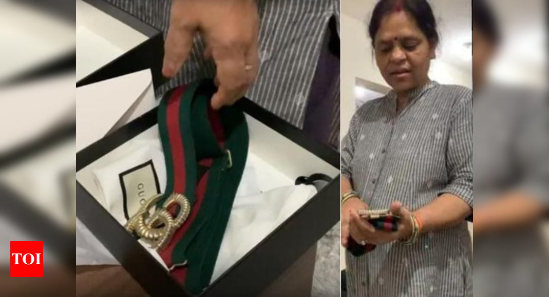 Viral Video This Desi Mom S Reaction At Rs 35k Gucci Belt Is Priceless Times Of India