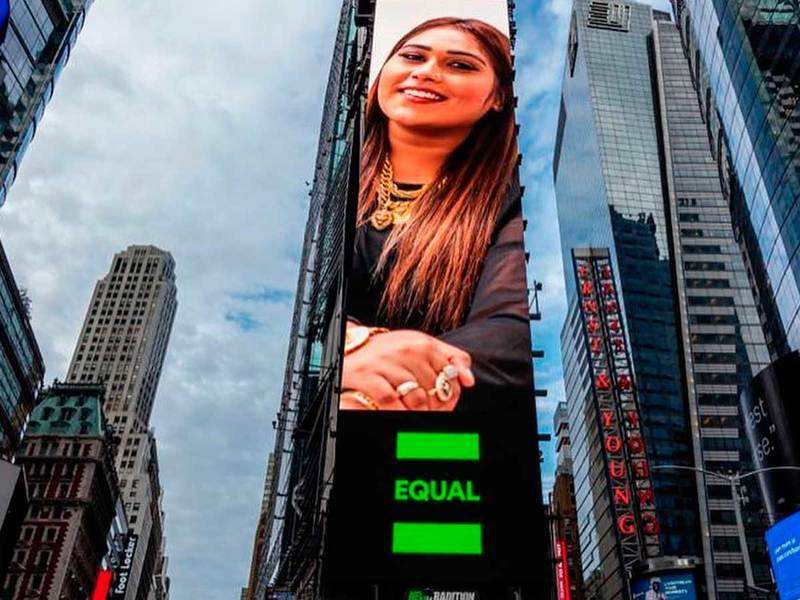 Afsana Khan of ‘Titliyaan’ fame features on Times Square billboard