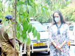 Hema Malini and Esha Deol participate in BMC's adopt a tree campaign