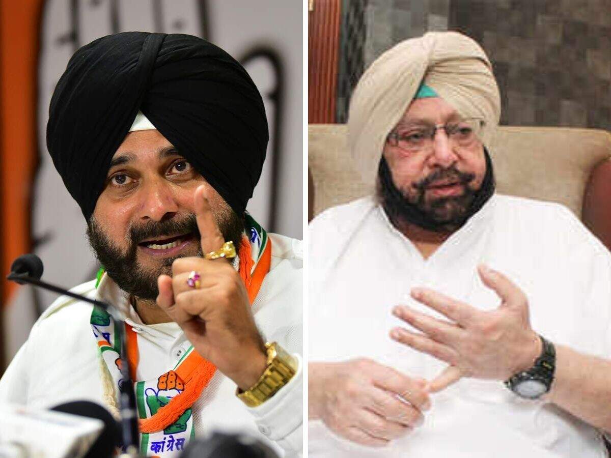 Punjab: CM Captain Amarinder Singh-Navjot Singh Sidhu tussle makes it a  difficult call for Congress | Chandigarh News - Times of India