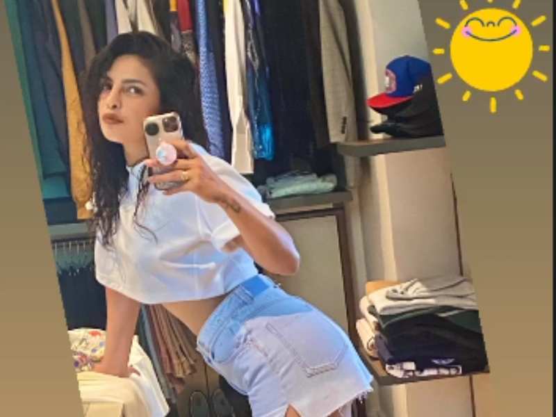 Priyanka Chopra Jonas channels her inner 'hot summer girl' in a crop top and denim shorts; have a look!