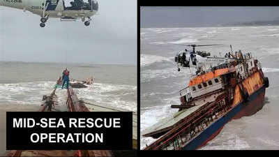 Maharashtra: 16 Crew Members Rescued From Sinking Cargo Vessel In Mid ...