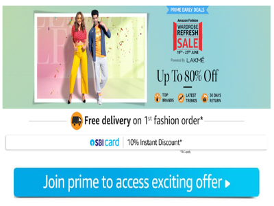 Amazon Wardrobe Refresh Sale For Prime Members: Up to 80% off on clothing, footwear, watches, etc