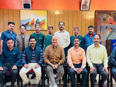 Anupam Kher interacts with Himachal Pradesh police personnel