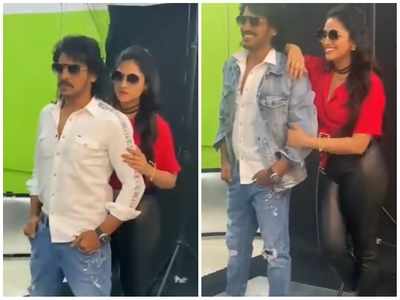 Hariprriya and Upendra participate in a photoshoot for 'Lagaam'