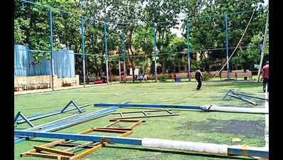 Illegal turf erected on Mhada ground in Kandivli dismantled