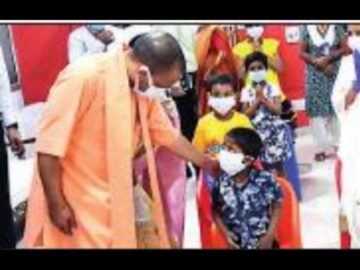 Main hoon na...Uttar Pradesh chief minister Yogi Adityanath healing touch to Covid-19 orphans