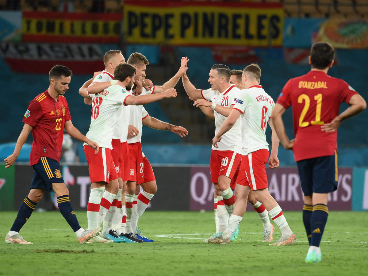 Wasteful Spain Struggle To 1 1 Euro Draw With Poland Football News Times Of India