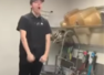Employee dives in the kitchen sink to celebrate the last day of work