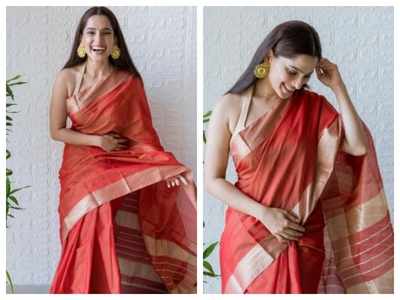 Priya Bapat looks simply beautiful in this elegant tissue saree; see pic