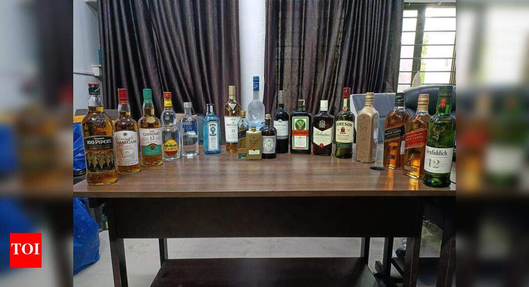 Land broker held with premium liquor worth Rs 9 lakh in Ahmedabad
