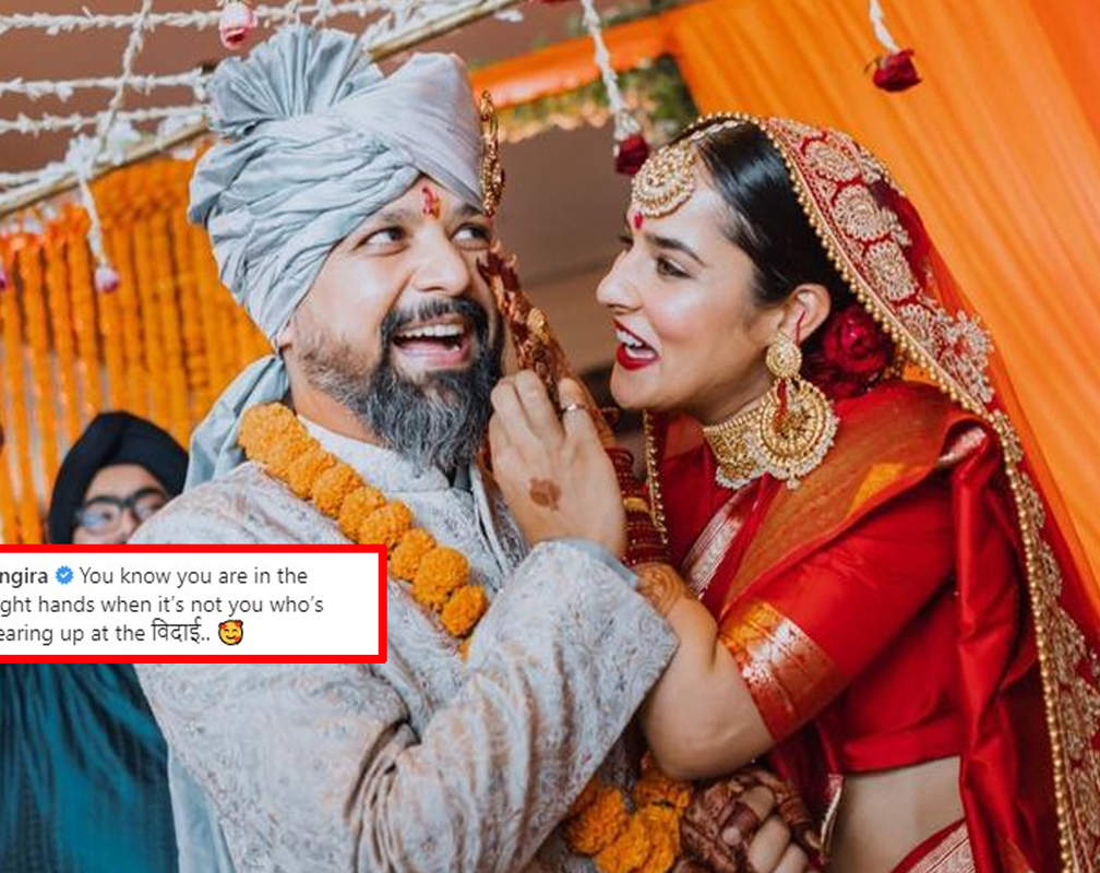 
Angira Dhar wipes actor-husband's tears during her 'vidaai' in the latest wedding picture and it's so cute!
