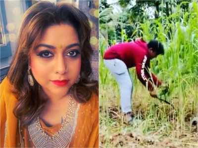Watch: Comedy Khiladigalu judge Rakshitha Prem shares an adorable video of son Soorya involving in agriculture