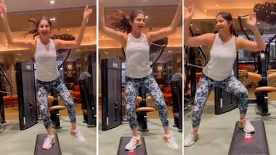 Shilpa Shetty gives her regular workout a 'bhangra' twist and it's a must watch!