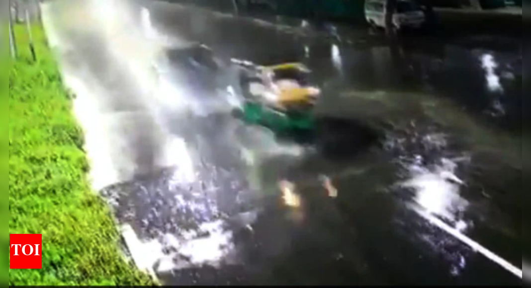 Hyderabad Accident News One killed as speeding car rams into auto in